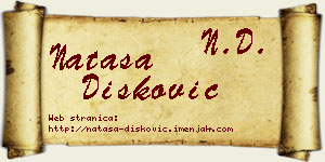 Nataša Dišković vizit kartica